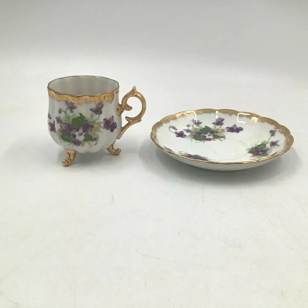 TEA Cup and Saucer Sweet Violets‎ Ew 8/691